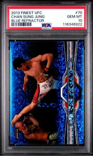 2013 Topps Finest UFC Chan Sung Jung Blue Refractor PSA 10