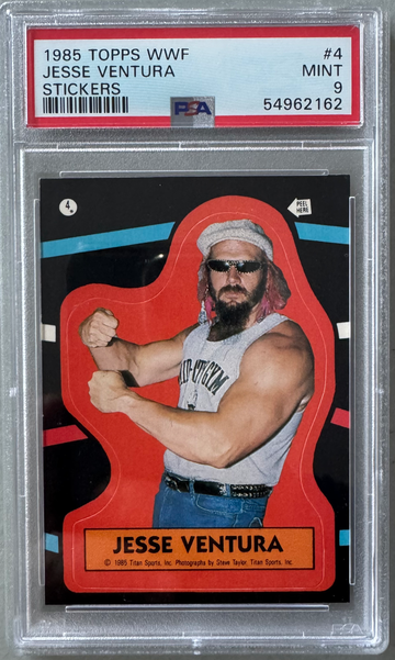1985 Topps WWF WWE Jesse Ventura Stickers PSA 9