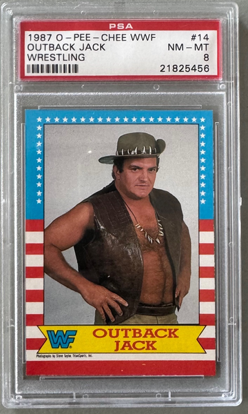 1987 O-Pee-Chee WWF WWE Outback Jack Wrestling PSA 8