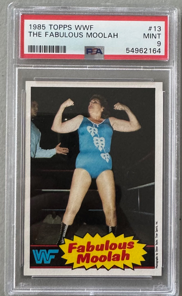 1985 Topps WWF WWE The Fabulous Moolah PSA 9