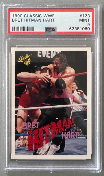 1990 Classic WWF WWE Bret Hitman Hart PSA 9