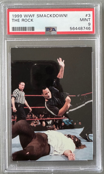 1999 WWF WWE Smackdown! The Rock PSA 9