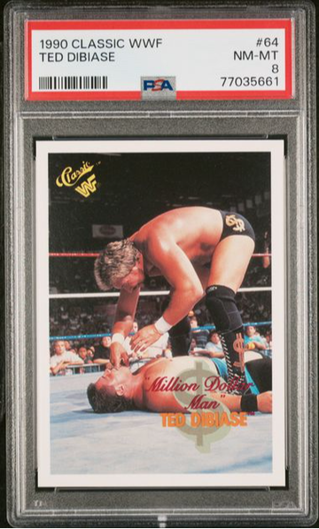 1990 Classic WWF WWE Million Dollar Man Ted Dibiase PSA 8