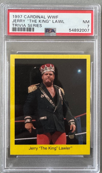 1997 Cardinal WWF WWE Jerry The King Lawler Trivia Series PSA 7