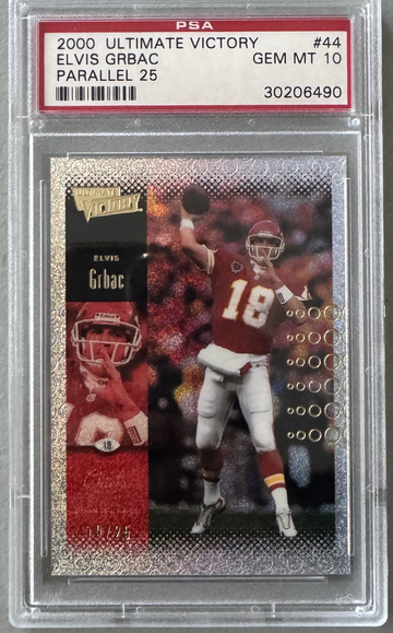 2000 Upper Deck Ultimate Victory Elvis Grbac Parallel 25 PSA 10