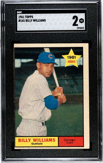 1961 Topps #141 Billy Williams SGC 2 RC Rookie