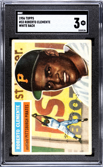 1956 Topps #33 Roberto Clemente SGC 3 2nd Yeat