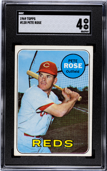 1969 Topps #120 Pete Rose SGC 4
