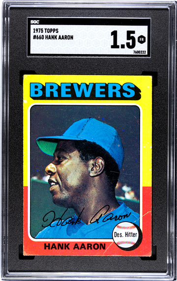 1975 Topps #660 Hank Aaron HOF SGC 1.5