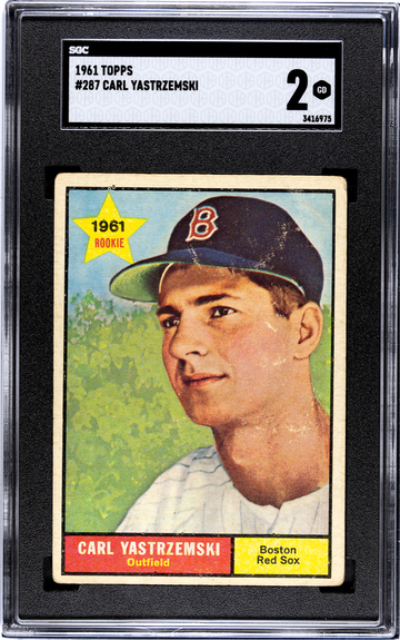 1961 Topps #287 Carl Yaztrzemski HOF SGC 2