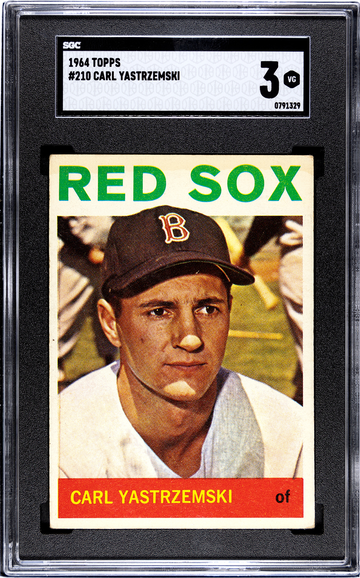 1964 Topps #210 Carl Yastrzemski HOF SGC 3