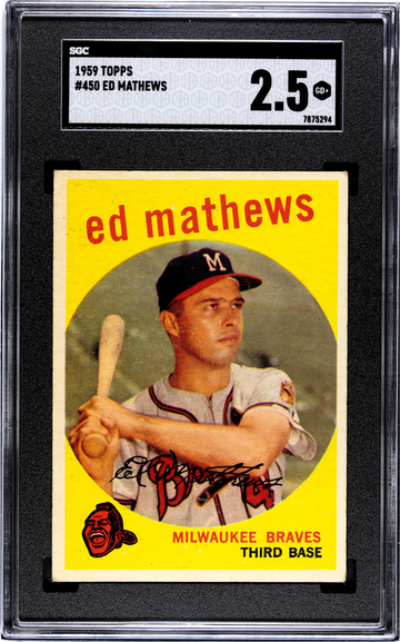 1959 Topps #450 Ed Mathews HOF SGC 2.5