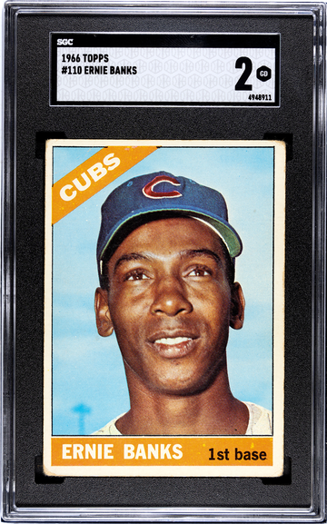 1966 Topps #110 Ernie Banks HOF SGC 2