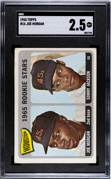 1965 Topps #16 Joe Morgan RC HOF SGC 2.5