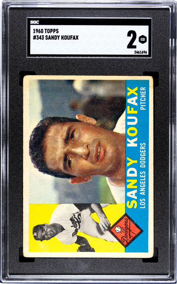 1960 Topps #343 Sandy Koufax HOF SGC 2