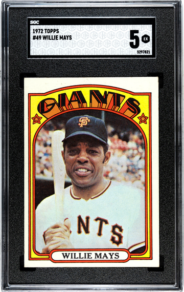 1972 Topps #49 Willie Mays HOF SGC 5