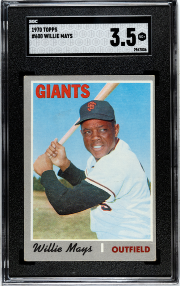 1970 Topps #600 Willie Mays HOF SGC 3.5