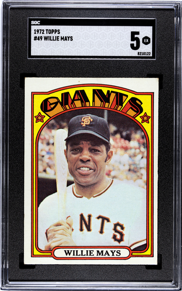 1972 Topps #49 Willie Mays HOF SGC 5