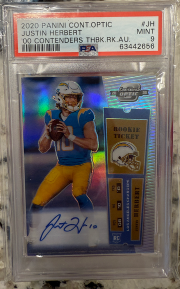 2020 Justin Herbert optic contenders throwback rookie ticket