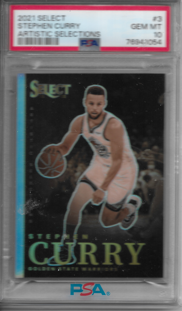 2021 Select Stephen Curry Artistic Selections #3 PSA 10 Gem Mint