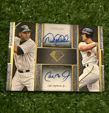 2024 Derek Jeter & Cal Ripken Jr Topps Diamond Icons JRJ Iconic Dual Red Auto /5