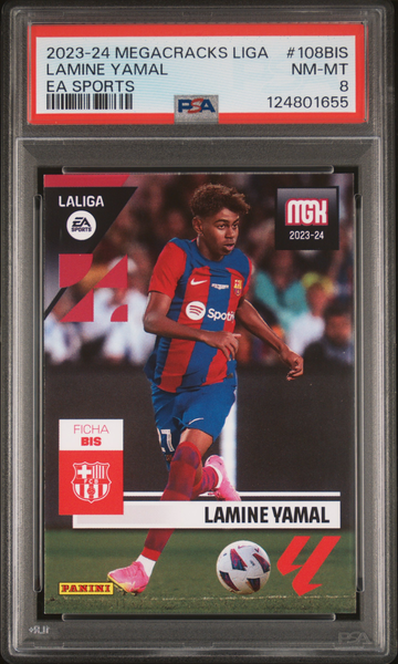 2023-24 Megacracks Liga Lamine Yamal #108BIS PSA 8