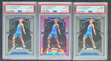 LOT OF (3) 2019 PRIZM DARIUS BAZLEY PINK ICE SP RC #289 ALL PSA 10 GEM MINT