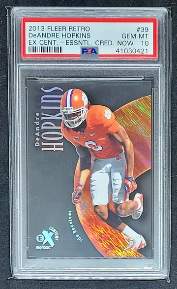 2013 FLEER DEANDRE HOPKINS SSP RC ESSENTIAL CREDENTIALS #20/39 PSA 10 RARE POP 2