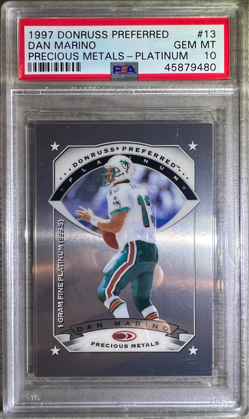 1997 Donruss Preferred Dan Marino Precious Metals Platinum