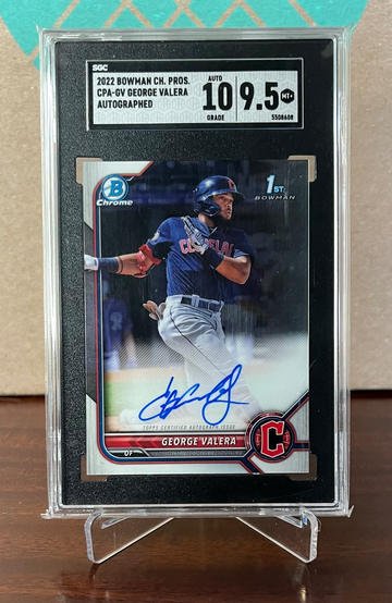 2022 Bowman Chrome George Valera 1st Auto SGC 9.5/10 CPA-GV