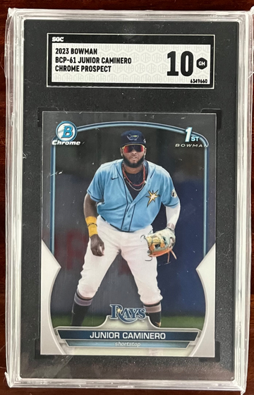 2023 Bowman Chrome Prospects Junior Caminero SGC 10 