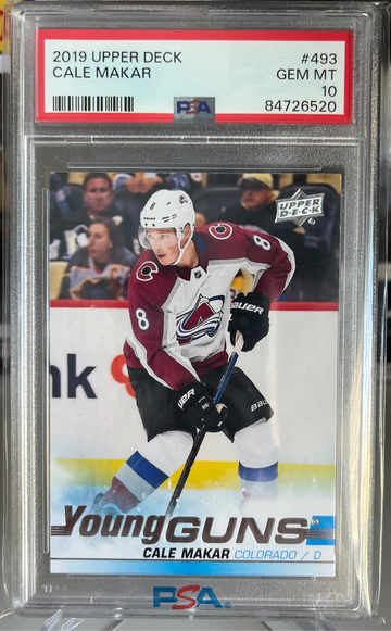 2019 Upper Deck Cale Makar Young Guns PSA 10 Rookie RC