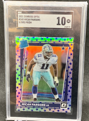 2021 Panini Donruss Optic Micah Parsons Stars Prizm SGC 10