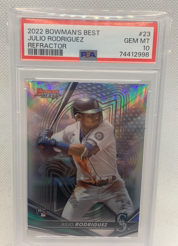 2022 Bowman Best Julio Rodriguez Refractor PSA 10