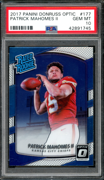 2017 Panini Donruss Optic Patrick Mahomes PSA 10
