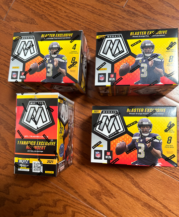 2021 Panini Mosaic Football Fanatics Blaster Box Sealed X4