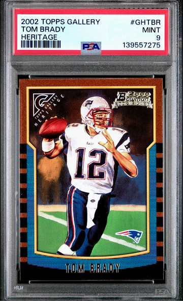 2002 TOPPS GALLERY HERITAGE #GHTBR TOM BRADY PSA 9 POP 26 PATRIOTS