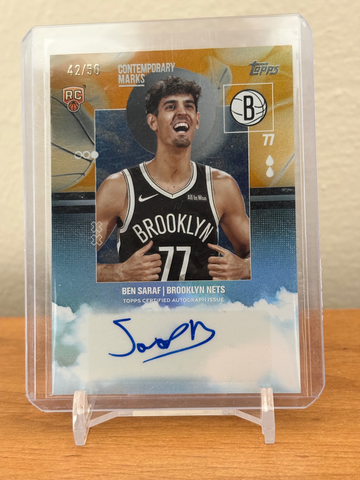 2025-26 Topps Ben Saraf Rookie Autograph Contemporary Marks RC Gold /50