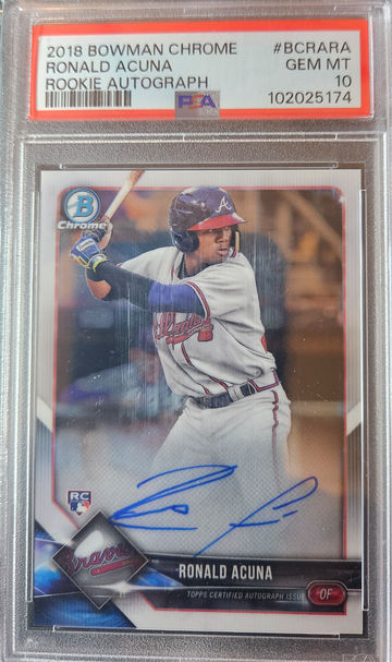 2018 Bowman Chrome Ronald Acuna Jr Auto PSA 10