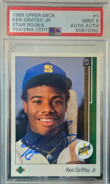 1989 Upper Deck Ken Griffey Jr PSA 9 Auto Authentic 