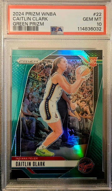 2024 Prizm Caitlin Clark Green PSA 10