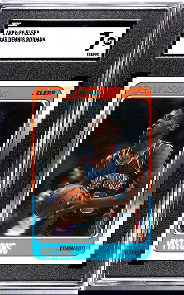 1988-89 Fleer Dennis Rodman Rookie SGC 7