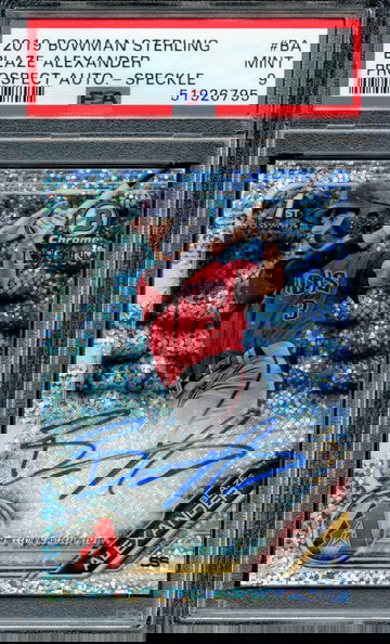 2019 Bowman Chrome Blaze Alexander Speckle Auto /299 Rookie RC PSA 9 MINT