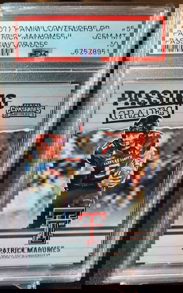 2017 Panini Contenders DP Patrick Mahomes II Passing Grades Rookie RC Gem PSA 10