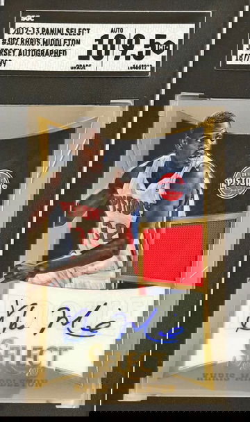 2012-13 Panini Select 302 Khris Middleton jersey auto 187/399 SGC 9.5 MT+/Auto 10
