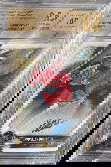2018 Kristian Robinson Bowman Chrome Auto BGS 9.5/10