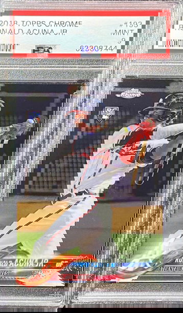 2018 Topps Chrome Ronald Acuna Jr Rookie PSA 9