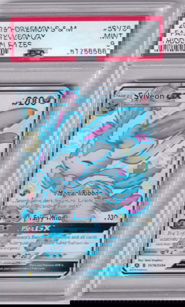 2019 Pokemon Hidden Fates Sylveon FA GX SV76 PSA 9