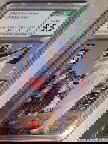 1994-95 Collectors Choice Michael Jordan # 204. CSG 9.5