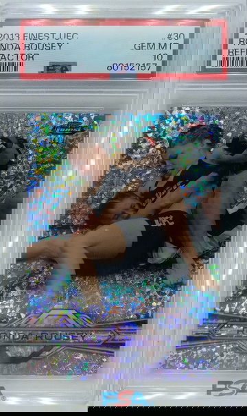 2013 Topps Finest UFC Ronda Rousey Refractor Rookie #30 PSA 10